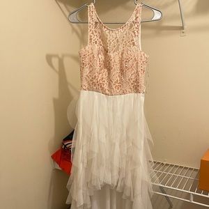 Half up half down formal dress